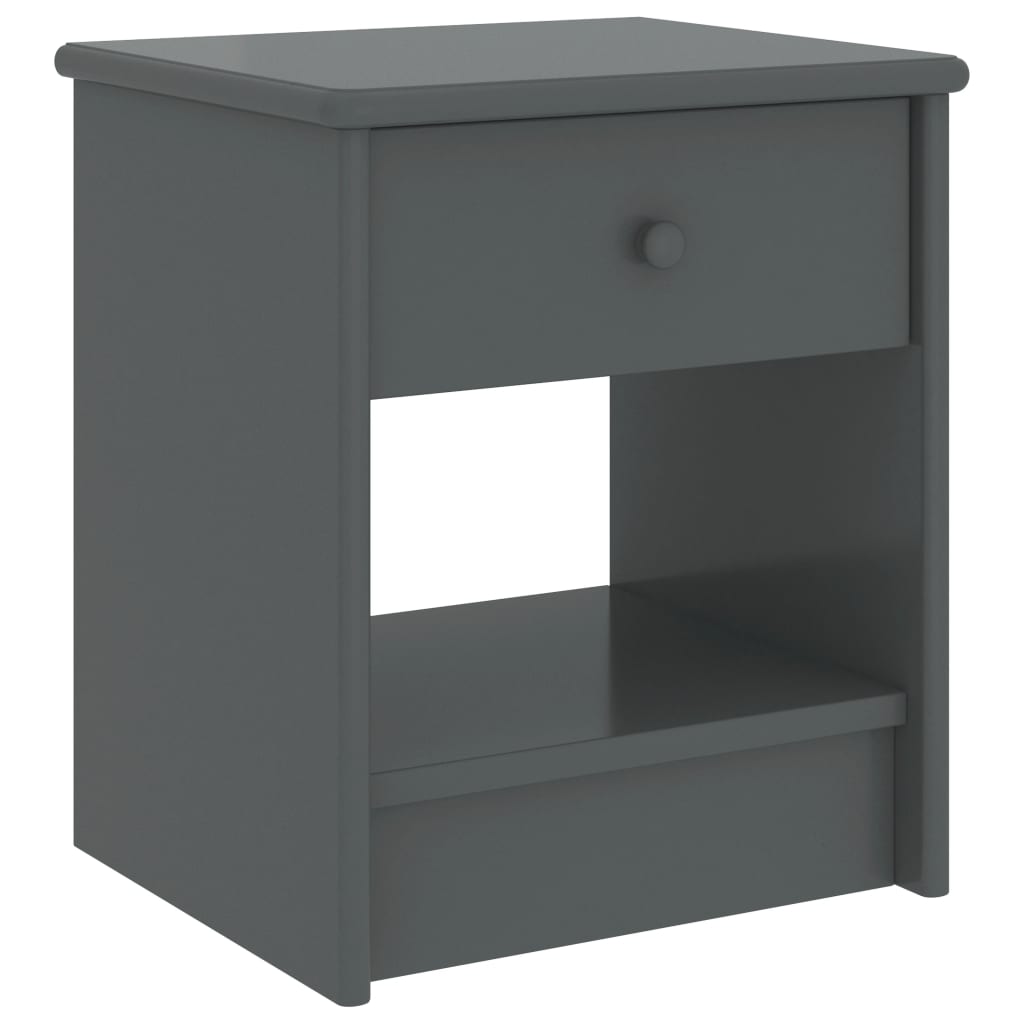 vidaXL Table de chevet gris foncé 35x30x40 cm Pin massif