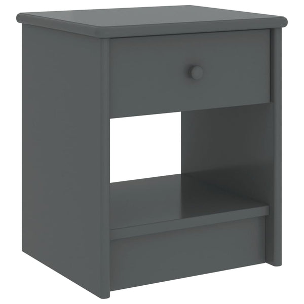 vidaXL Table de chevet gris foncé 35x30x40 cm Pin massif