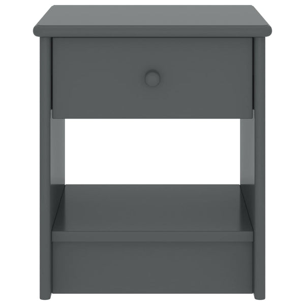 vidaXL Table de chevet gris foncé 35x30x40 cm Pin massif