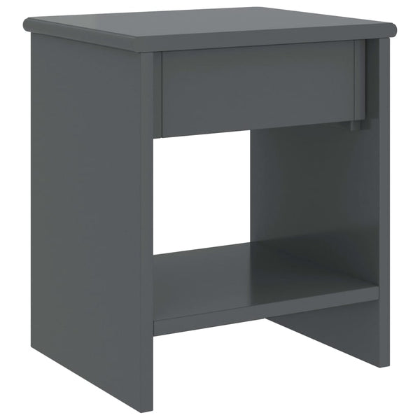 vidaXL Table de chevet gris foncé 35x30x40 cm Pin massif