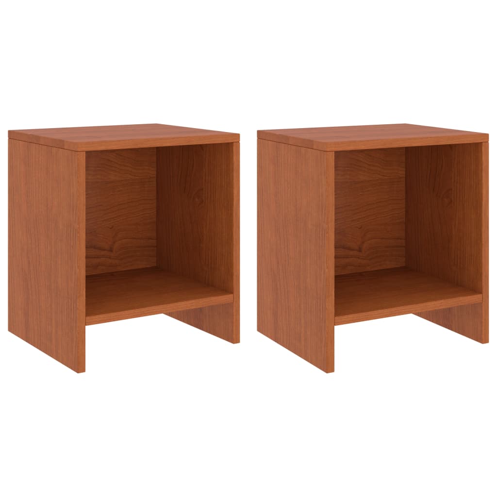 2er Set Massivholz Nachttische Honigbraun