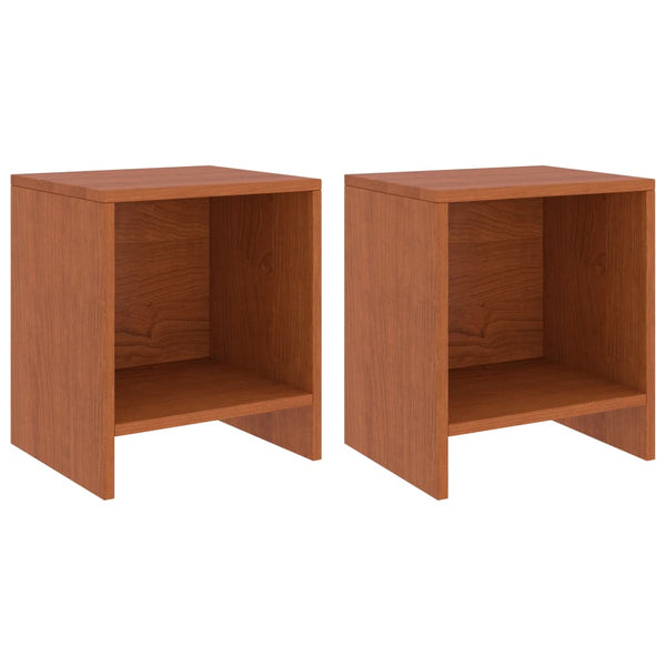 2er Set Massivholz Nachttische Honigbraun