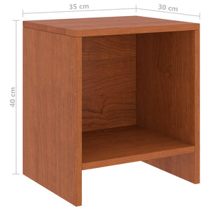 2er Set Massivholz Nachttische Honigbraun