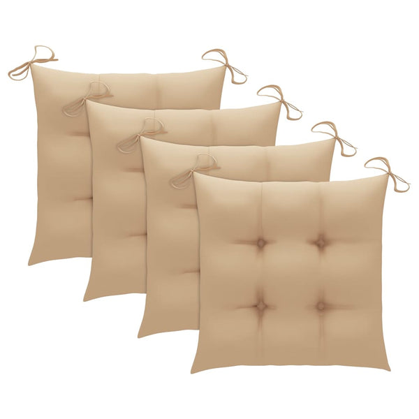vidaXL Chaises de jardin avec coussins 3 pcs Bois d'acacia massif
