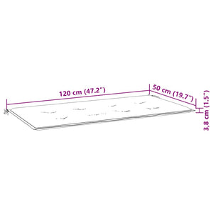 2-Sitzer-Gartenbank mit Auflage 120 cm Grau Eukalyptusholz