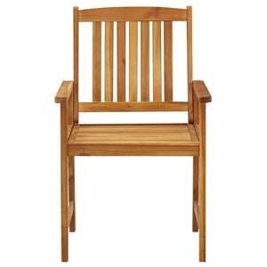 vidaXL Chaises de jardin avec coussins 4 pcs Bois d'acacia massif