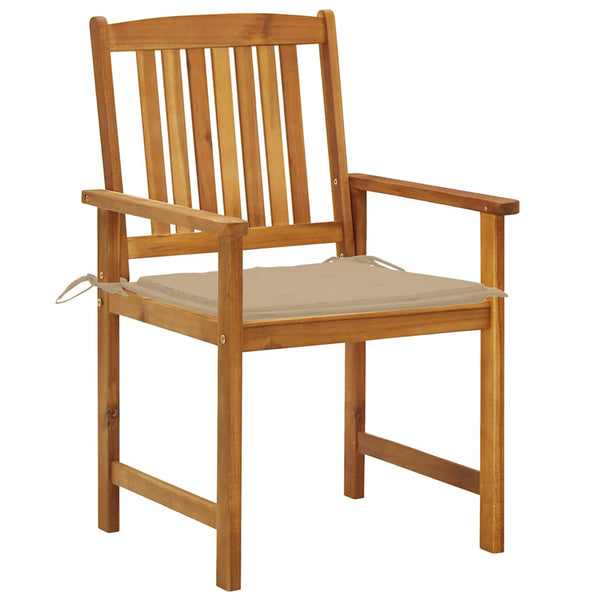 vidaXL Chaises de jardin avec coussins 2 pcs. Bois d'acacia massif