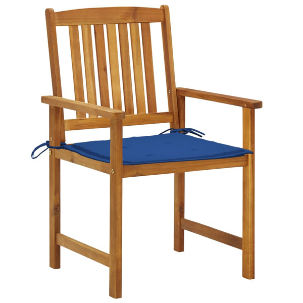 vidaXL Chaises de jardin avec coussins 4 pcs Bois d'acacia massif