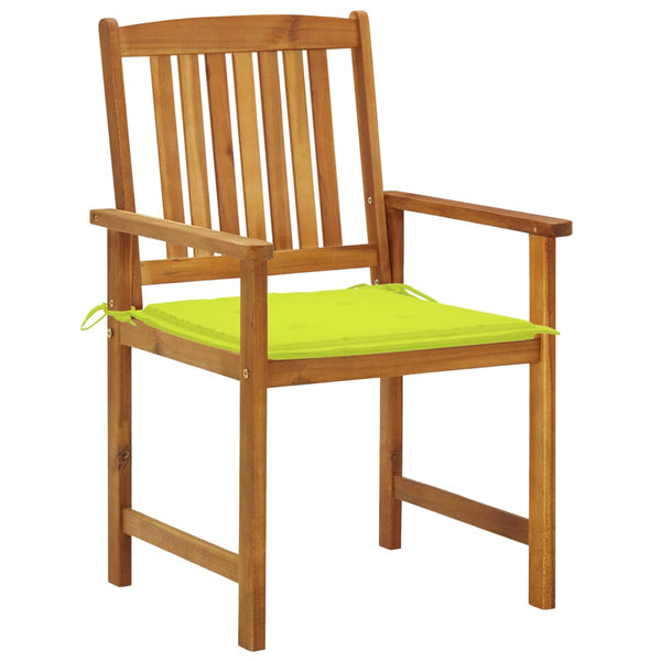 vidaXL Chaises de jardin avec coussins 4 pcs Bois d'acacia massif