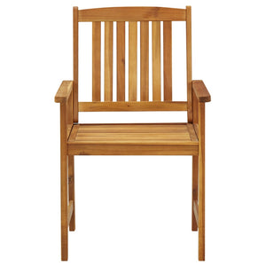vidaXL Chaises de jardin avec coussins 4 pcs Bois d'acacia massif