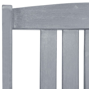 Gartenstühle mit Kissen 2 Stk. Grau Massivholz Akazie