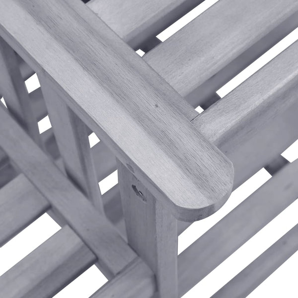 vidaXL Chaises de jardin avec table basse et coussins Bois d'acacia massif