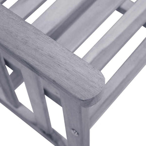 vidaXL Chaises de jardin avec table basse et coussins Bois d'acacia massif