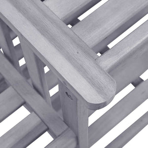 vidaXL Chaises de jardin avec table basse et coussins Bois d'acacia massif
