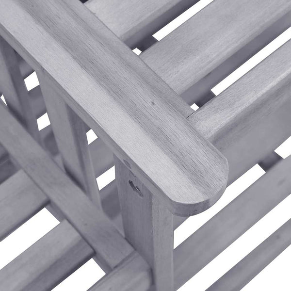 vidaXL Chaises de jardin avec table basse et coussins Bois d'acacia massif