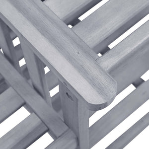 vidaXL Chaises de jardin avec table basse et coussins Bois d'acacia massif