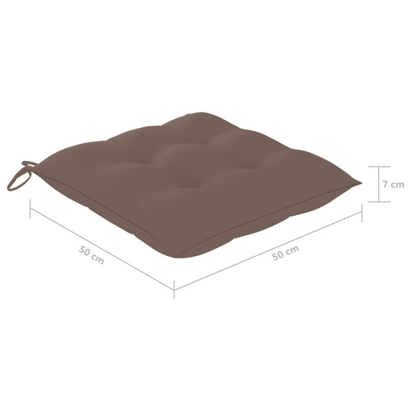 vidaXL Chaises de jardin avec table basse et coussins Bois d'acacia massif