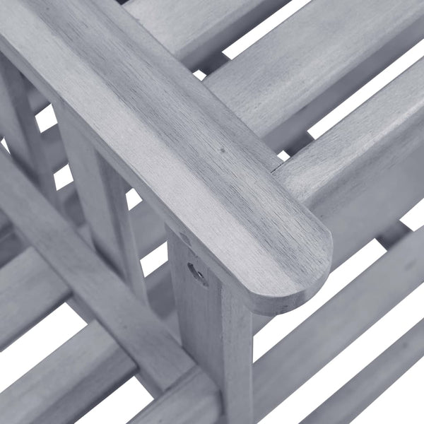 vidaXL Chaises de jardin avec table basse et coussins Bois d'acacia massif