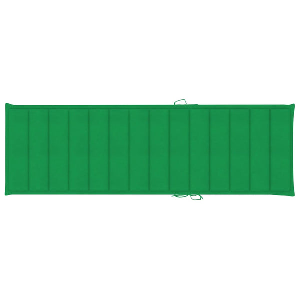 Sonnenliege mit Auflage Akazie Massivholz