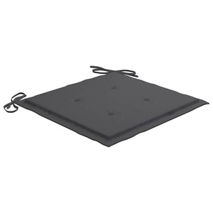 vidaXL Chaises de jardin avec coussins 2 pcs. Bois de teck massif et acier