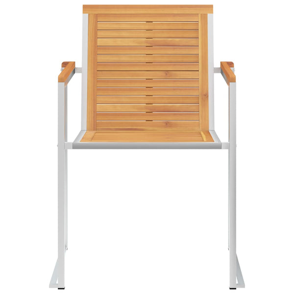 vidaXL Chaises de jardin avec coussins 2 pcs. Bois de teck massif et acier