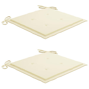 vidaXL Chaises de jardin avec coussins 2 pcs. Bois de teck massif et acier
