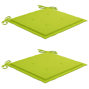vidaXL Chaises de jardin avec coussins 2 pcs. Bois de teck massif et acier
