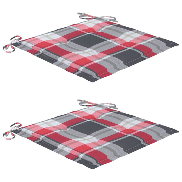 vidaXL Chaises de jardin avec coussins 2 pcs. Bois de teck massif et acier