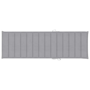 vidaXL Chaise longue avec coussin Bois d'acacia massif Acier galvanisé