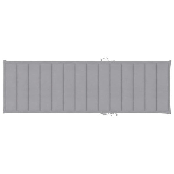 vidaXL Chaise longue avec coussin Bois d'acacia massif Acier galvanisé