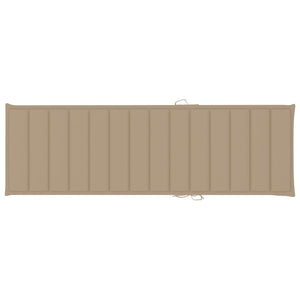 vidaXL Chaise longue avec coussin Bois d'acacia massif Acier galvanisé