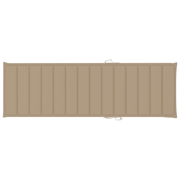 vidaXL Chaise longue avec coussin Bois d'acacia massif Acier galvanisé