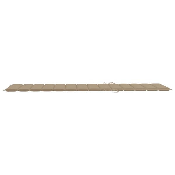 vidaXL Chaise longue avec coussin Bois d'acacia massif Acier galvanisé