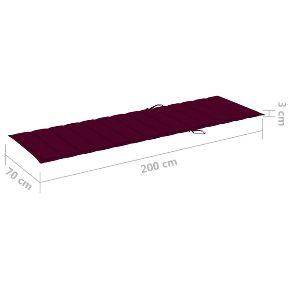 vidaXL Chaise longue avec coussin Bois d'acacia massif Acier galvanisé