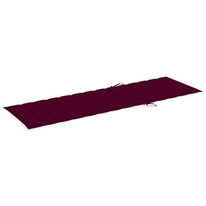 vidaXL Chaise longue avec coussin Bois d'acacia massif Acier galvanisé