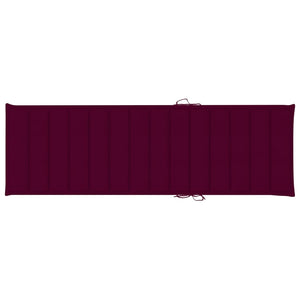 vidaXL Chaise longue avec coussin Bois d'acacia massif Acier galvanisé