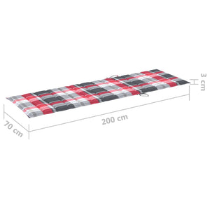vidaXL Chaise longue avec coussin Bois d'acacia massif Acier galvanisé