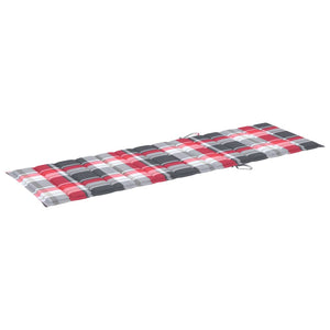 vidaXL Chaise longue avec coussin Bois d'acacia massif Acier galvanisé