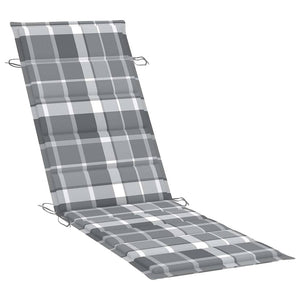 Sonnenliege mit Auflage Akazie Massivholz