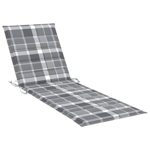 vidaXL Chaise longue avec coussin Bois d'acacia massif