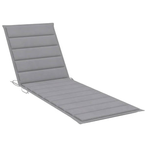 vidaXL Bain de soleil avec table et coussin Bois d'acacia massif