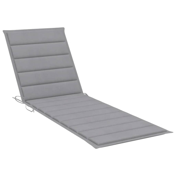vidaXL Bain de soleil avec table et coussin Bois d'acacia massif