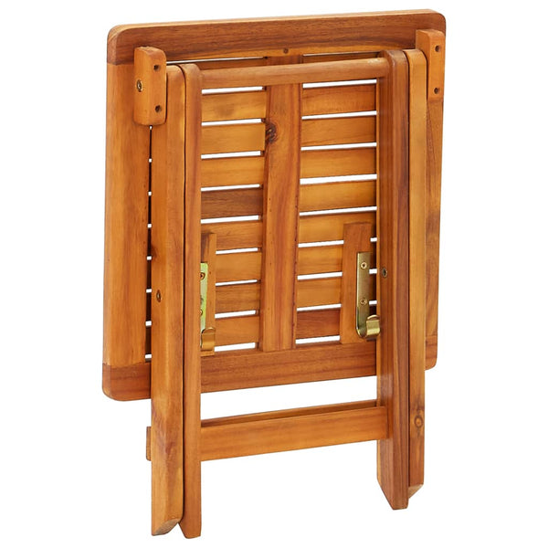 vidaXL Bain de soleil avec table et coussin Bois d'acacia massif