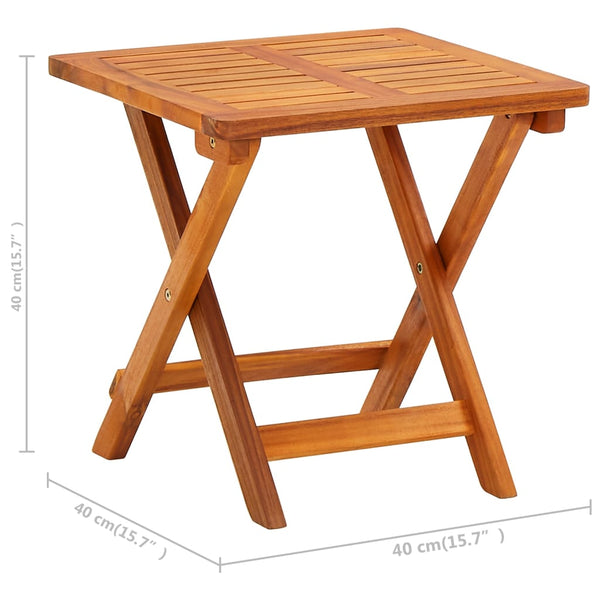 vidaXL Bain de soleil avec table et coussin Bois d'acacia massif