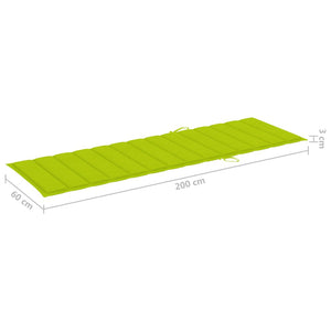 vidaXL Bain de soleil avec table et coussin Bois d'acacia massif