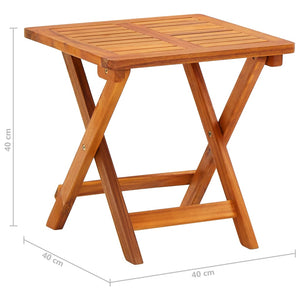 vidaXL Bain de soleil avec table et coussin Bois d'acacia massif