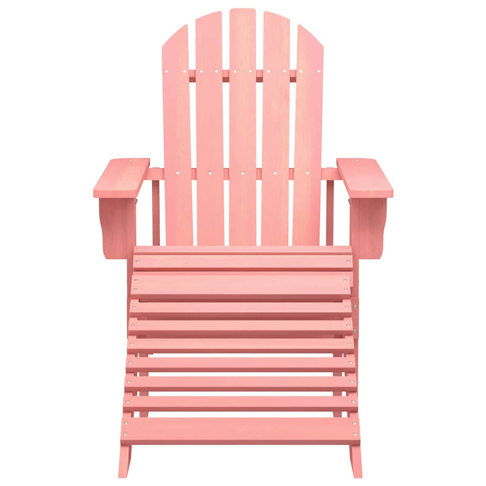 Adirondack-Gartenstuhl mit Fußteil Massivholz Tanne Rosa
