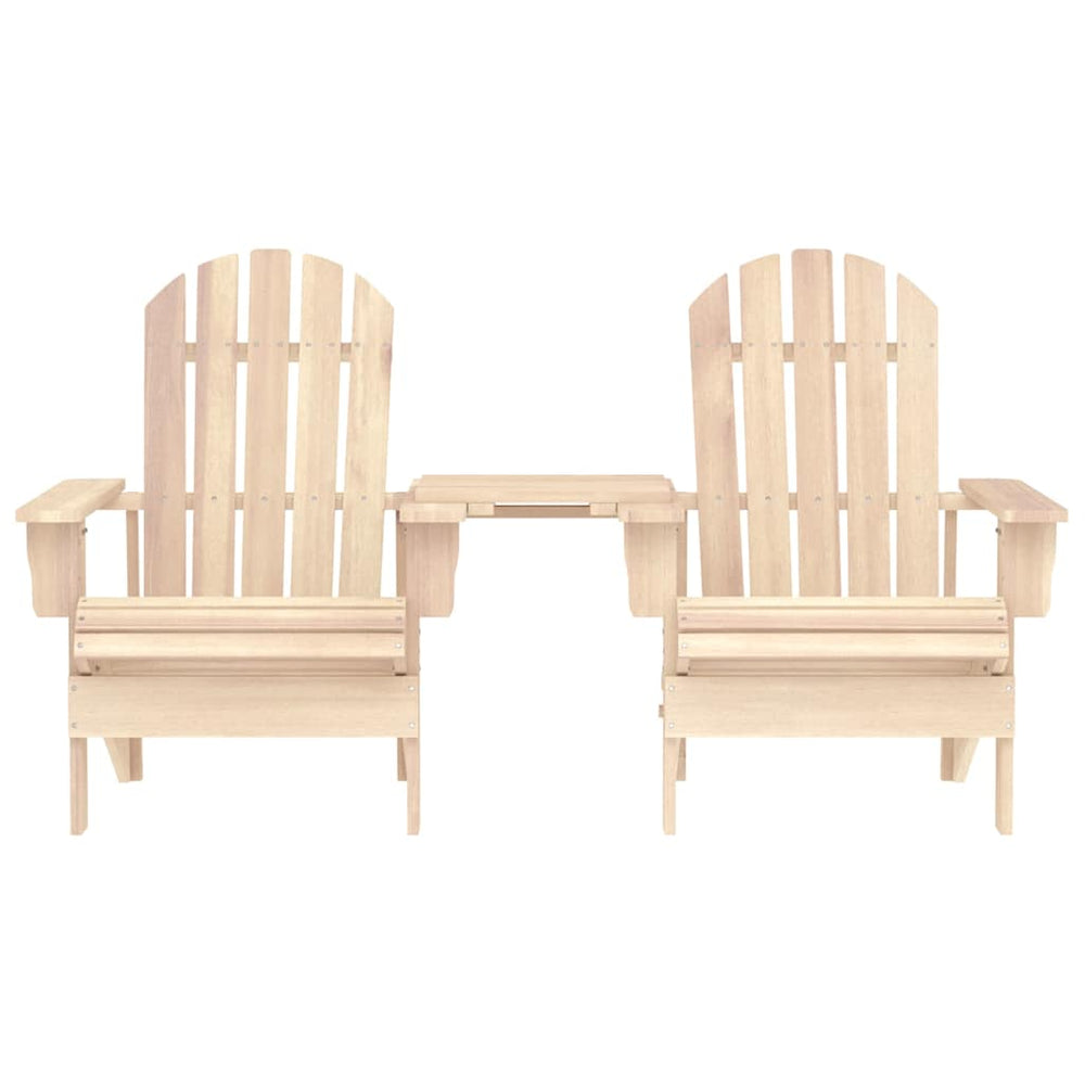 Adirondack-Gartenstühle mit Tisch Massivholz Tanne