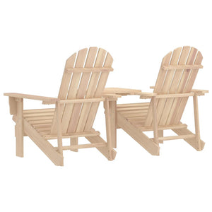 Adirondack-Gartenstühle mit Tisch Massivholz Tanne