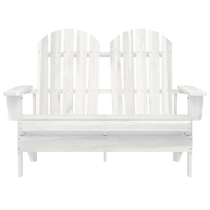2-Sitzer Adirondack-Gartenbank Massivholz Tanne Weiß